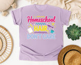 Homeschool Hair Dont Care graphic tee in Orchid
