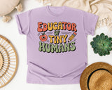 Educator Of Tiny Humans Grey 2 graphic tee in Orchid