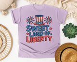 Sweet Land Of Liberty Grey 2 graphic tee in Orchid