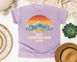 Best Camping Dad Ever graphic tee in Orchid