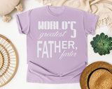 World's Greatest Father Farter Classic graphic tee in Orchid