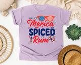 Merica Spiced Rum graphic tee in Orchid