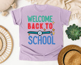 Welcome Back To School Watch graphic tee in Orchid