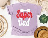 Super Dad White graphic tee in Orchid