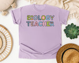 Biology Teacher graphic tee in Orchid