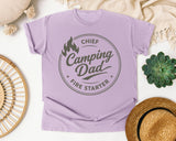 Chief Camping Dad Fire Starter Grey graphic tee in Orchid