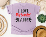 I Love My Bearded Daddy Grey graphic tee in Orchid