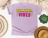 Teacher Vibes graphic tee in Orchid