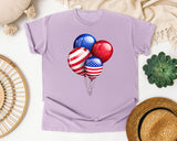 Patriotic Balloons graphic tee in Orchid