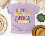 Little Miss Back To School Bright graphic tee in Orchid