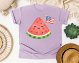 Watermelon With Flag graphic tee in Orchid