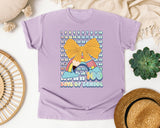 100 Days Of School Rainbow Bow graphic tee in Orchid