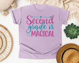 Second Grade Is Magical graphic tee in Orchid