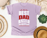 Best Dad Ever Not Perfect But Pretty Close White graphic tee in Orchid