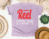 Reel Cool Dad White 2 graphic tee in Orchid