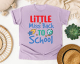 Little Miss Back To School Star graphic tee in Orchid