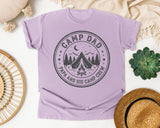 Camp Dad And His Camp Crew Grey graphic tee in Orchid