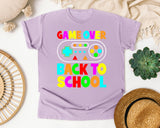 Game Over Back To School Retro Controller graphic tee in Orchid