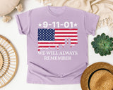 We Will Always Remember graphic tee in Orchid