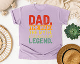 Dad The Man The Myth The Legend Red 2 graphic tee in Orchid