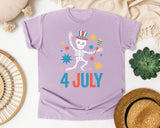 4th July Teal graphic tee in Orchid