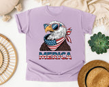 Merica Grey 2 graphic tee in Orchid