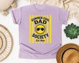 Summer Cool Dad Society Yellow 2 graphic tee in Orchid