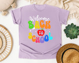 Welcome Back To School Script graphic tee in Orchid