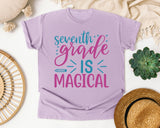 Seventh Grade Is Magical graphic tee in Orchid