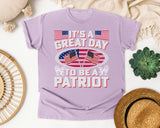 It's A Great Day To Be A Patriot graphic tee in Orchid