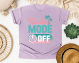 Teacher Mode Off Switch graphic tee in Orchid