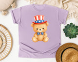 Teddy Bear With Bow Tie graphic tee in Orchid