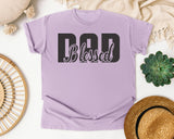 Blessed Dad Navy graphic tee in Orchid