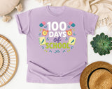 100 Days Of School Clocks graphic tee in Orchid