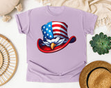 Eagle Uncle Sam Hat graphic tee in Orchid