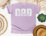 Blessed Dad White 2 graphic tee in Orchid