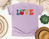 Love Apple graphic tee in Orchid