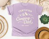 Certified Camping Dad Grey 2 graphic tee in Orchid