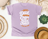 Best Dad Fueling Chaos And Bad Jokes White graphic tee in Orchid