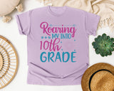 Roaring My Into 10th Grade graphic tee in Orchid