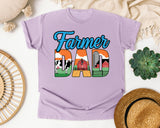 Farmer Dad Grey graphic tee in Orchid