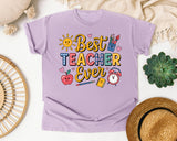 Best Teacher Ever Grey graphic tee in Orchid
