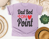 Dad Bod On Point White 4 graphic tee in Orchid