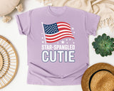 Star Spangled Cutie White 3 graphic tee in Orchid