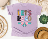 Lets Read graphic tee in Orchid