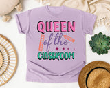 Queen Of The Classroom graphic tee in Orchid