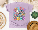 Out The Door Dinosaur graphic tee in Orchid