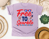 Free To Sparkle Red graphic tee in Orchid