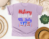 History Began On 4th July 1776 graphic tee in Orchid