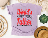 World's Greatest Father Red 2 graphic tee in Orchid